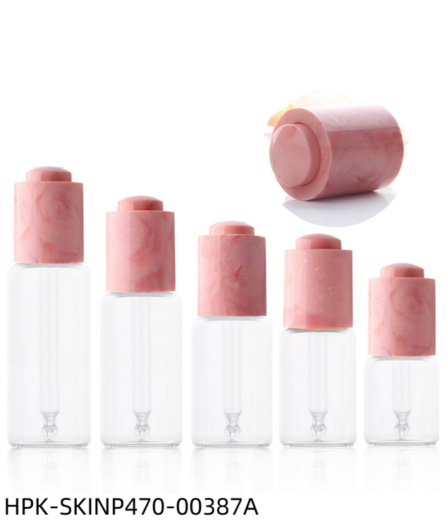 Glass Bottle with Plastic Pink Push-button Pipette Cap